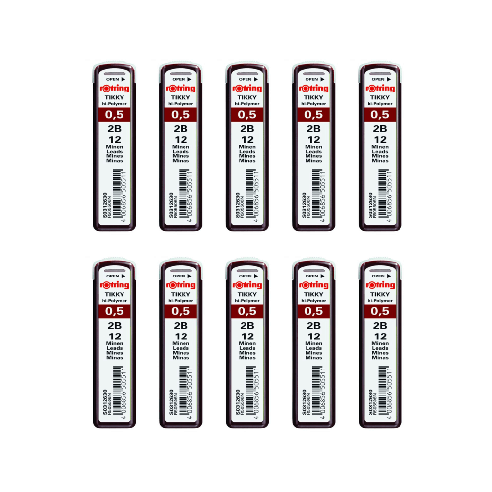 ไส้ดินสอกด 2B rotring ขนาด 0.5มม. 10 กล่อง_0